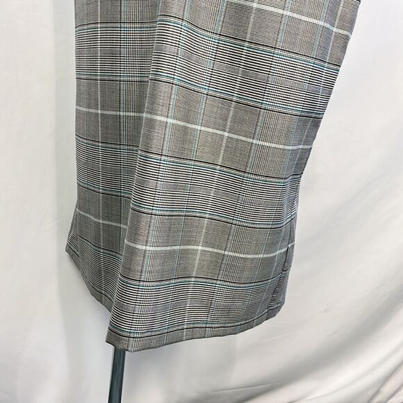 Escada Grey Plaid with Button Cuffs Dress - Picture 7 of 11